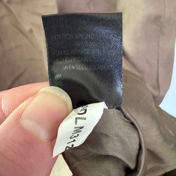 Linen Blend Antonio Melani Taupe Sleeveless Knee Length Dress - Picture 8 of 10